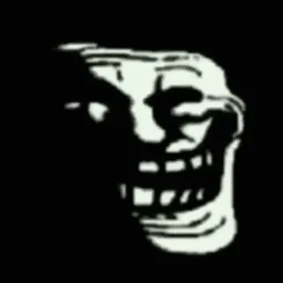 ⬛️ Trollface, Meme, Internet, Gesicht, Gruselig telegram sticker
