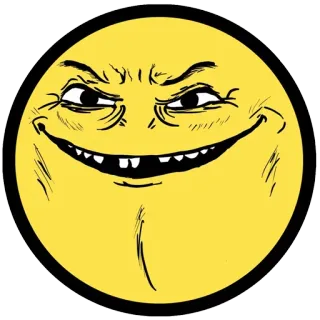 😈 emoji, smiley, cartoon, evil, villain, grin, face, sinister telegram sticker