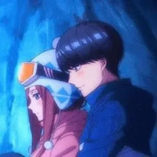 🔮 Anime, Coppia, Romance, Amore, Inverno, Neve whatsapp sticker