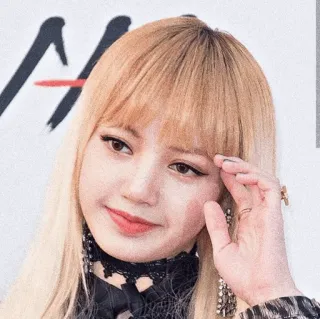 😗 Lisa woman, kpop, singer, blond hair, Lisa, Blackpink, idol telegram sticker