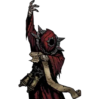📿 Cultist Darkest Dungeon Хоррор, Фэнтези, Культист, Персонаж, Монстр, Злодей, Видеоигра telegram sticker