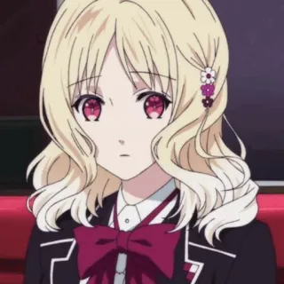 🗝 Anime, Fille, Blonde, Mignonne, Femme, Personnage whatsapp sticker