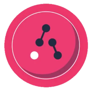 🤩 botón, rosa, conexiones, puntos, redes, abstracto telegram sticker