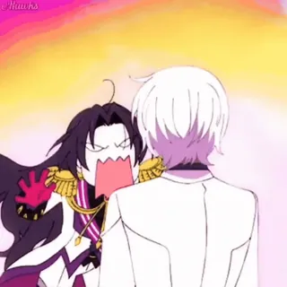 😠 Anime, Bravo, Uniforme, Desenho animado, Personagem, Engraçado, Animação whatsapp sticker
