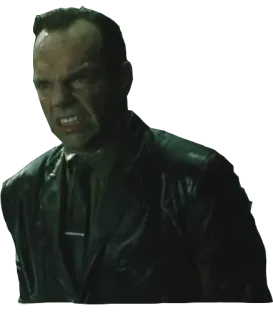 😡 Agent Smith The Matrix Agent Smith, Matrix, Hugo Weaving, Film, Science-Fiction, Cyberpunk whatsapp sticker