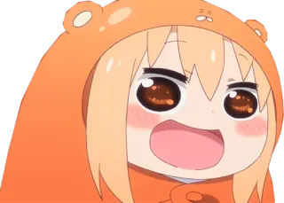😊 Umaru Doma Himouto! Umaru-chan Anime, Dibujos animados, Mono, Divertido, Chibi telegram sticker