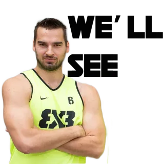 👀 EX3 basketbal, atleet, sport, man, portret, Ex3 telegram sticker