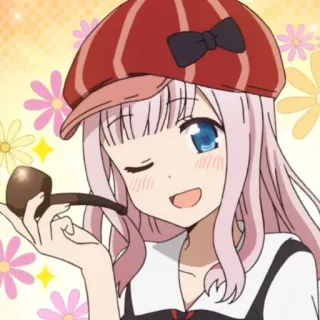 😉 Chika Fujiwara Kaguya-sama: Love Is War anime, chika fujiwara, kaguya-sama love is war, detective, cute, cartoon whatsapp sticker
