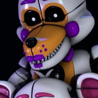🌟 Lolbit Five Nights at Freddy's Lolbit, animatrónico, zorro, Five Nights at Freddy's, juego de terror, personaje de videojuego telegram sticker