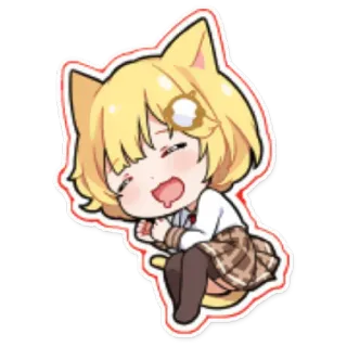😴 anime, chibi, cat, girl, cute telegram sticker