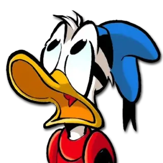 🙄 Donald Duck anatra, cartone animato, Disney, personaggio, animato, divertente whatsapp sticker
