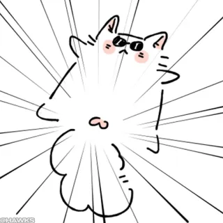 😎 chat, lunettes de soleil, cool, animal, animal de compagnie, dessin animé, mignon telegram sticker