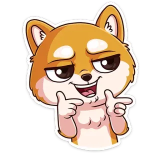 👈 Doge, Shiba Inu, Cane, Animale, Meme whatsapp sticker