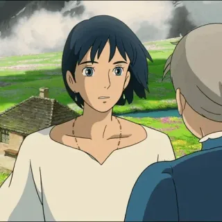⚜ Howl Howl's Moving Castle Anime, El castillo ambulante, Studio Ghibli, Howl, Animación telegram sticker