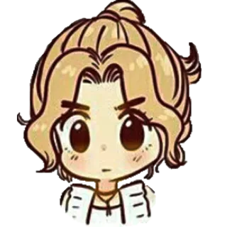 😮 Чиби, Аниме, Милый, Наклейка telegram sticker