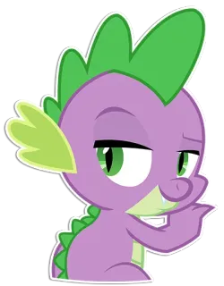 😏 Spike My Little Pony dragon, cartoon, Spike, My Little Pony, animation, sticker telegram sticker