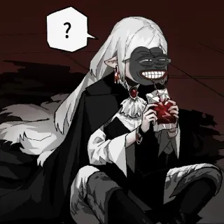 😂 ? エルフ, アニメ, 質問, 飲酒, キャラクター, ミーム telegram sticker