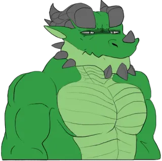 😕 Drache, Cartoon, Anthropomorph, Kreatur, Monster, Fantasy telegram sticker