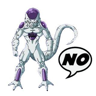 👎 Frieza Dragon Ball NO Anime, Dragon Ball, Freezer, No telegram sticker