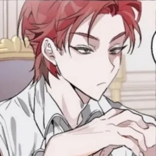 🥀 red hair, anime style, man, character telegram sticker