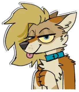 😈 dog, cartoon, sticker, funny, animal, furry telegram sticker