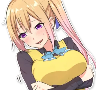 ☺️ Anime, Garota, Loira, Personagem, Desenho animado telegram sticker