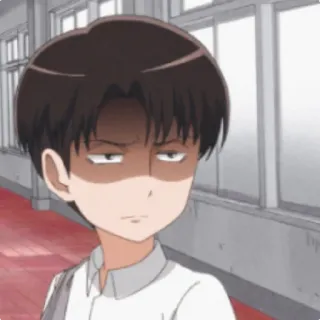 😠 Levi Ackerman Attack on Titan Anime, Ataque dos Titãs, Levi Ackerman, Mangá, Personagem, Expressão telegram sticker