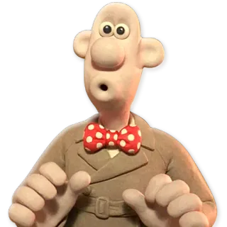 😯 Wallace Wallace and Gromit claymation, dog, british, animation, wallace, gromit telegram sticker