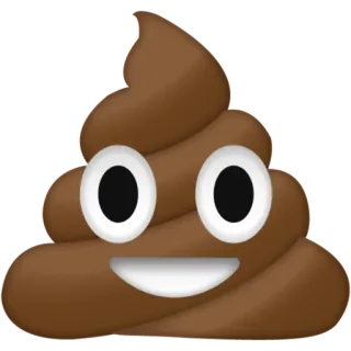 💩 emoji, poop, brown, cartoon, cute, happy telegram sticker