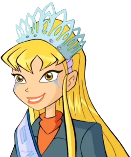 👑 Stella Winx Club Winx, Stella, fada, rainha da beleza, coroa, chorando telegram sticker