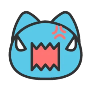 🐮 怒り, 可愛い, モンスター, 漫画, 顔, 絵文字, 悪魔 telegram sticker