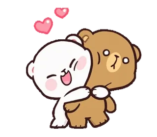 ❤️ น่ารัก, หมี, ความรัก, คาวาอิ, การ์ตูน, มิตรภาพ telegram sticker