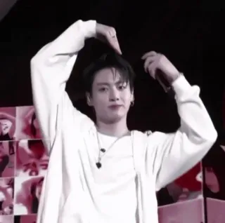 🍒 Jungkook kpop, singer, idol, heart gesture, korean telegram sticker