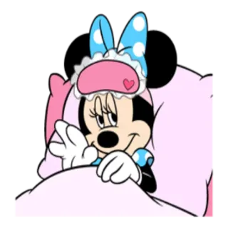 😴 Minnie Mouse Minnie Mouse, cartoon, sleep, Disney, character whatsapp sticker
