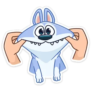 ☺️ Мультфильм, Животное, Наклейка, Милый, Смешной, Волк, Собака telegram sticker