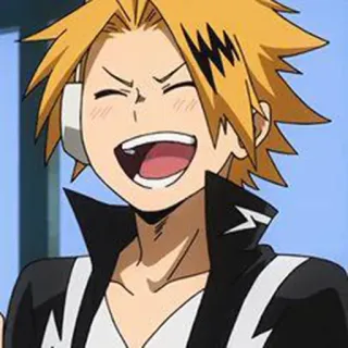 😝 Denki Kaminari My Hero Academia anime, character, Denki Kaminari, My Hero Academia, manga telegram sticker