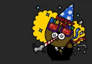 😮‍💨 HAPPY BIRTHDAY anniversaire, fête, soirée, lunettes, chapeau whatsapp sticker