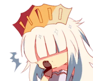 🙄 anime, princess, queen, cute, kawaii, sparkle whatsapp sticker