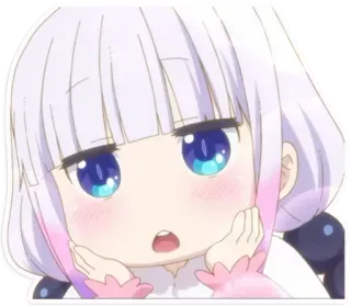 😍 Kanna Kamui Miss Kobayashi's Dragon Maid อนิเมะ, มังกร, น่ารัก, คันนะ, คันนะคามุย, Miss Kobayashi's Dragon Maid, แฟนอาร์ต telegram sticker