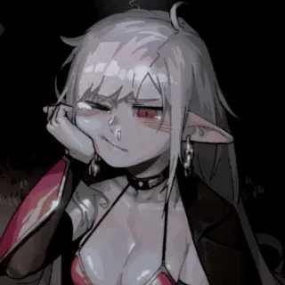 ⛓ エルフ, アニメ, ファンタジー, キャラクター, 女性 telegram sticker