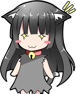 😍 Аниме, Каваи, Девушка-кошка, Неко, Манга, Милый, Мультфильм, Анимация telegram sticker