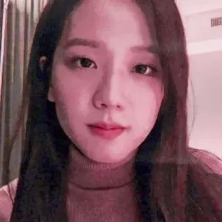 😐 Jisoo kpop, cantante, celebridad, asiática, mujer, retrato telegram sticker