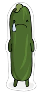 😺 pepino, triste, dibujo animado, pegatina, llorando telegram sticker