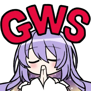 😌 GWS Anime, Paars haar, Meisje, Schattig telegram sticker