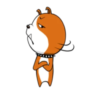 😠 cane, cartone animato, animale, adesivo, scontroso telegram sticker