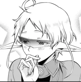 😎 Anime, Manga, Charakter, Elf, Brille, Ohr telegram sticker