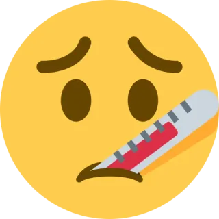 🤒 emoji, sick, thermometer, ill, fever telegram sticker