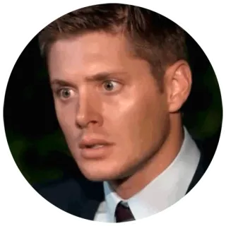 😦 Dean Winchester Supernatural Dean, Nadprzyrodzone, TV, Zszokowany, Przerażony telegram sticker