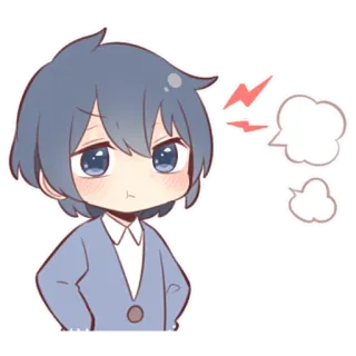 😡 화난, 애니메이션, 만화, 캐릭터, 표정, 일러스트, 귀여운 telegram sticker