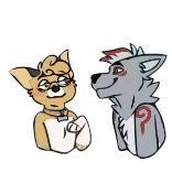 👅 Furry, Antropomórfico, Perro, Lobo, Animal, Dibujo animado telegram sticker